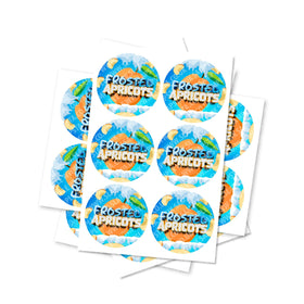 Frosted Apricots Circular Stickers