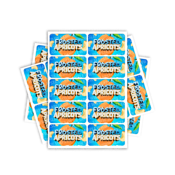 Frosted Apricots Rectangle / Pre-Roll Labels - SLAPSTA