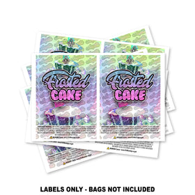 Frosted Cake Mylar Bag Labels ONLY