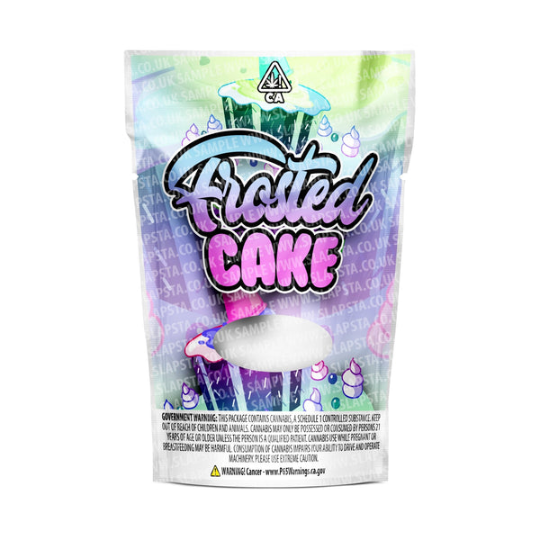 Frosted Cake Mylar Pouches Pre-Labeled - SLAPSTA