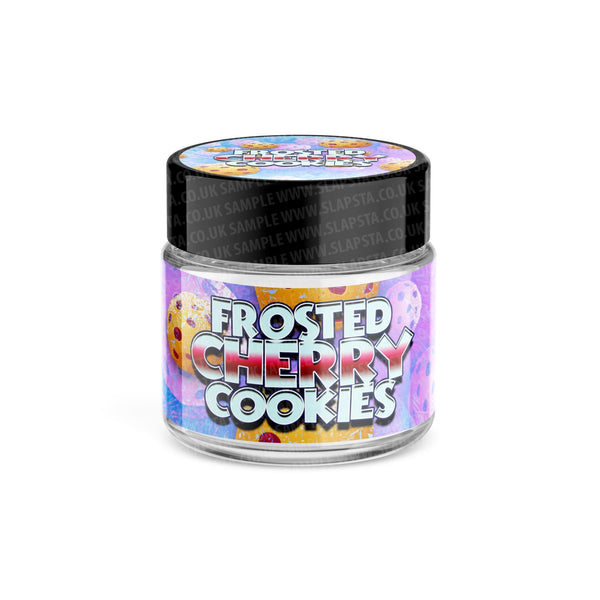 Frosted Cherry Cookies Glass Jars Pre-Labeled - SLAPSTA