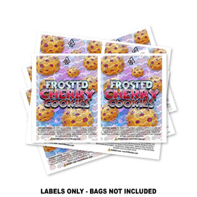 Frosted Cherry Cookies Mylar Bag Labels ONLY