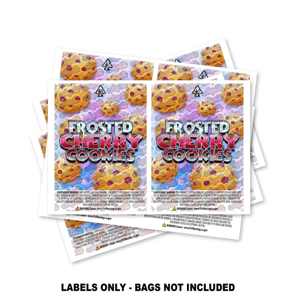 Frosted Cherry Cookies Mylar Bag Labels ONLY - SLAPSTA