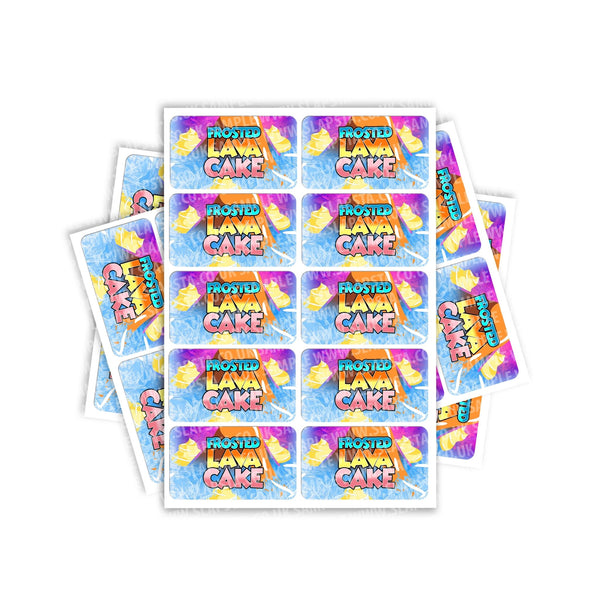 Frosted Lava Cake Rectangle / Pre-Roll Labels - SLAPSTA