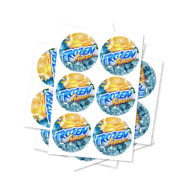 Frozen Lemons Circular Stickers - SLAPSTA