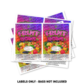Fruit Bowl Mylar Bag Labels ONLY