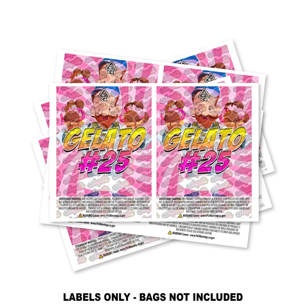 Gelato #25 Mylar Bag Labels ONLY - SLAPSTA