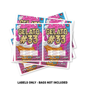 Gelato #33 Mylar Bag Labels ONLY