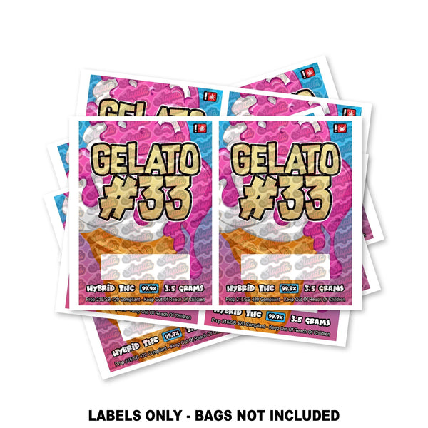 Gelato #33 Mylar Bag Labels ONLY - SLAPSTA