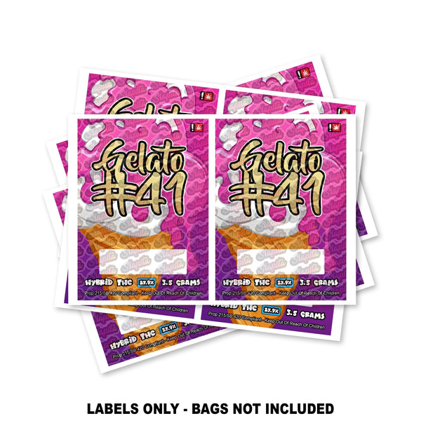Gelato #41 Mylar Bag Labels ONLY - SLAPSTA