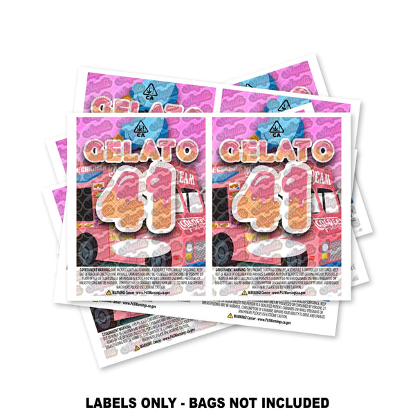 Gelato #41 Mylar Bag Labels ONLY - SLAPSTA
