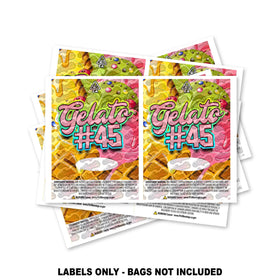 Gelato #45 Mylar Bag Labels ONLY