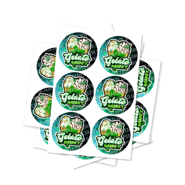 Gelato Mint Circular Stickers - SLAPSTA