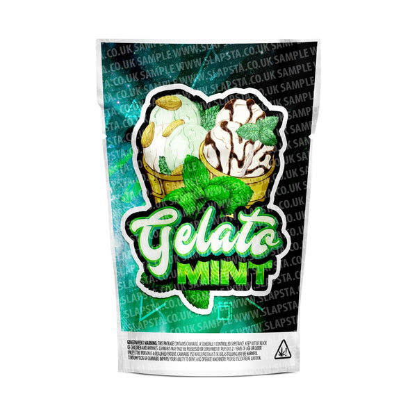 Gelato Mint Mylar Pouches Pre-Labeled - SLAPSTA