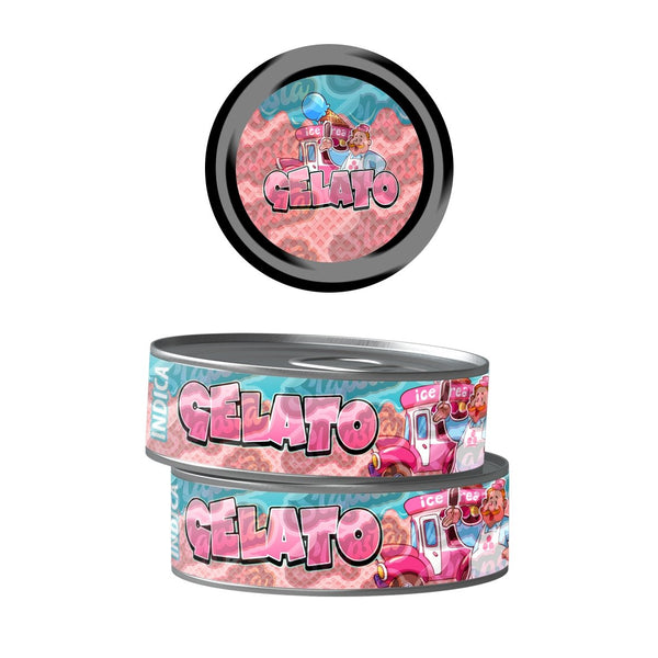 Gelato Pre-Labeled 3.5g Self-Seal Tins - SLAPSTA