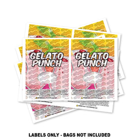 Gelato Punch Mylar Bag Labels ONLY