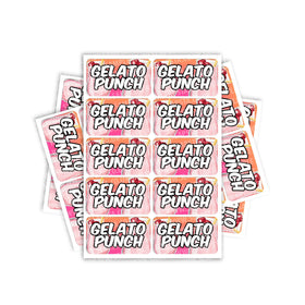 Étiquettes pré-enroulées/rectangulaires pour gelato punch