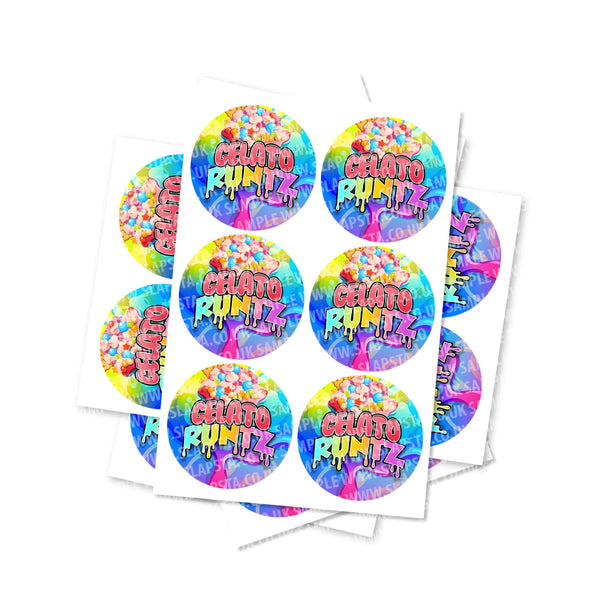 Gelato Runtz Circular Stickers - SLAPSTA