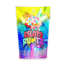 Sachets Mylar pré-étiquetés pour Gelato Runtz