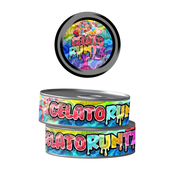 Gelato Runtz Pre-Labeled 3.5g Self-Seal Tins - SLAPSTA