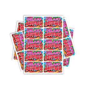 Étiquettes rectangulaires/pré-enroulées pour Gelato Zkittlez