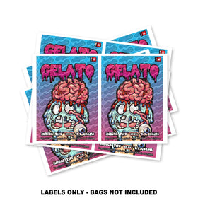 Étiquettes pour sacs en Mylar Gelato Zombie UNIQUEMENT