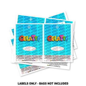 Étiquettes pour sacs Mylar Gelatti UNIQUEMENT