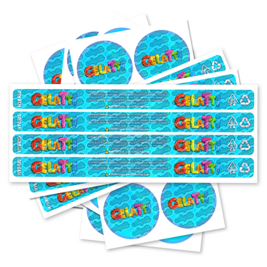 Gelatti Pre - Labeled 3.5g Self - Seal Tins - 60pcs