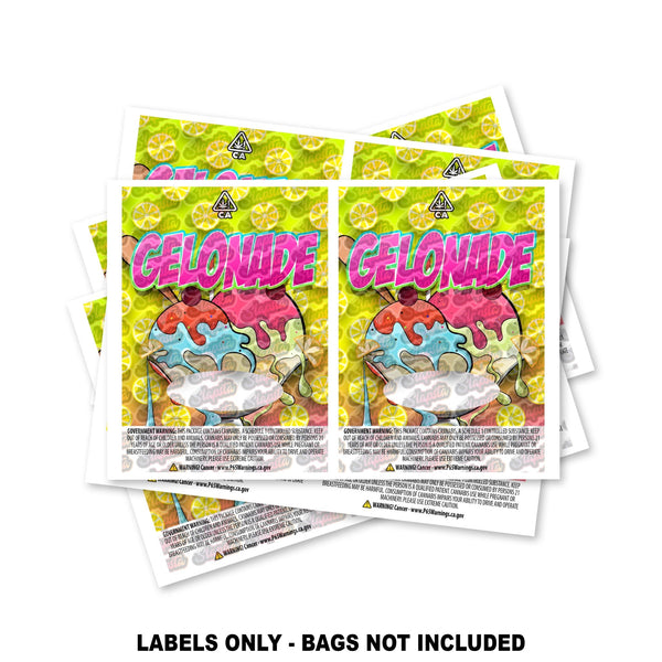 Gelonade Mylar Bag Labels ONLY - SLAPSTA