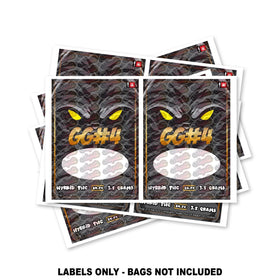 GG4 Mylar Bag Labels ONLY