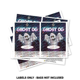 Ghost OG Mylar Bag Labels ONLY
