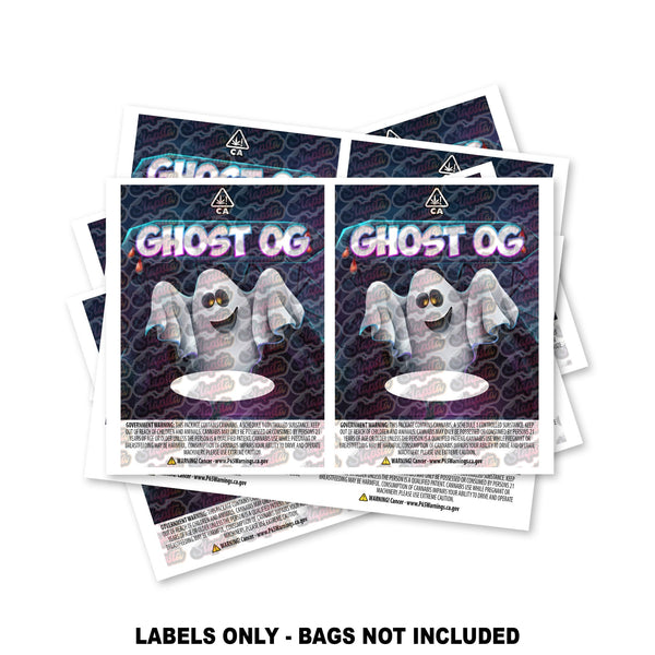 Ghost OG Mylar Bag Labels ONLY - SLAPSTA