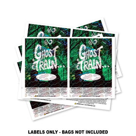 Étiquettes pour sacs Mylar Ghost Train UNIQUEMENT