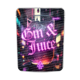 Sachets Mylar pré-étiquetés pour gin et jus 