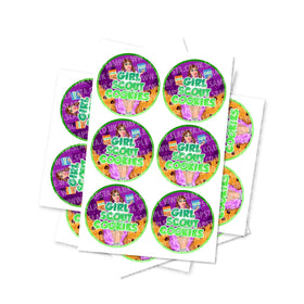 Girl Scout Cookies Circular Stickers