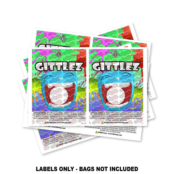 Gittlez Mylar Bag Labels ONLY - SLAPSTA