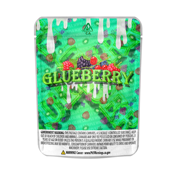 Glueberry Mylar Pouches Pre-Labeled - SLAPSTA