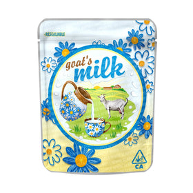 Sachets Mylar pour lait de chèvre pré-étiquetés