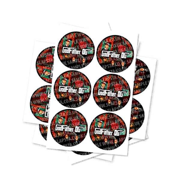 Godfather OG Circular Stickers - SLAPSTA