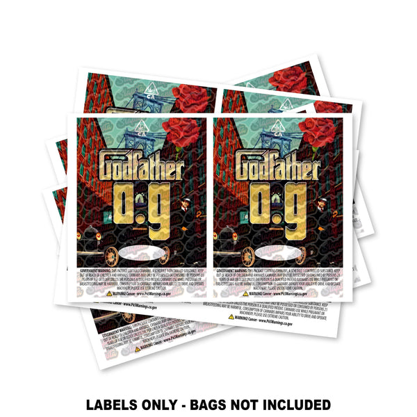 Godfather OG Mylar Bag Labels ONLY - SLAPSTA