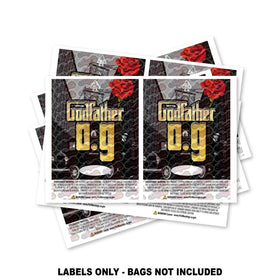Godfather OG Mylar Bag Labels ONLY