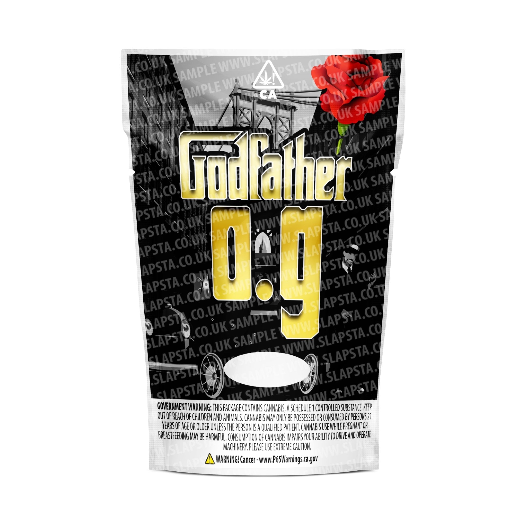 Godfather OG Smell Proof 3.5 Mylar Bags - Smart Stash