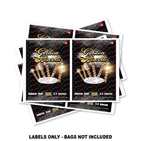 Golden Biscotti Mylar Bag Labels ONLY