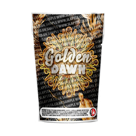 Golden Dawn Mylar Pouches Pre-Labeled