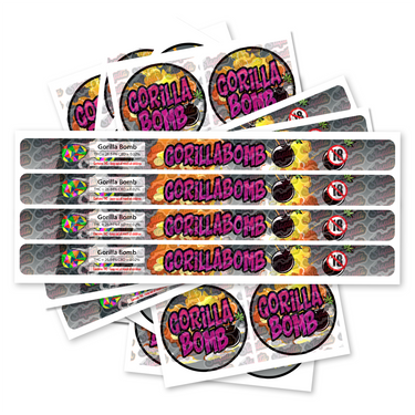 Gorilla Bomb Pre - Labeled 3.5g Self - Seal Tins - 60pcs