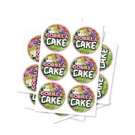 Gorilla Cake Circular Stickers