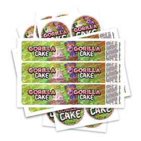 Gorilla Cake Glass Jar / Tamper Pot Label