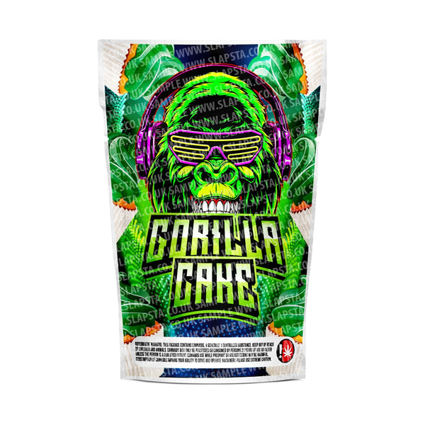 Gorilla Cake Mylar Pouches Pre-Labeled - SLAPSTA