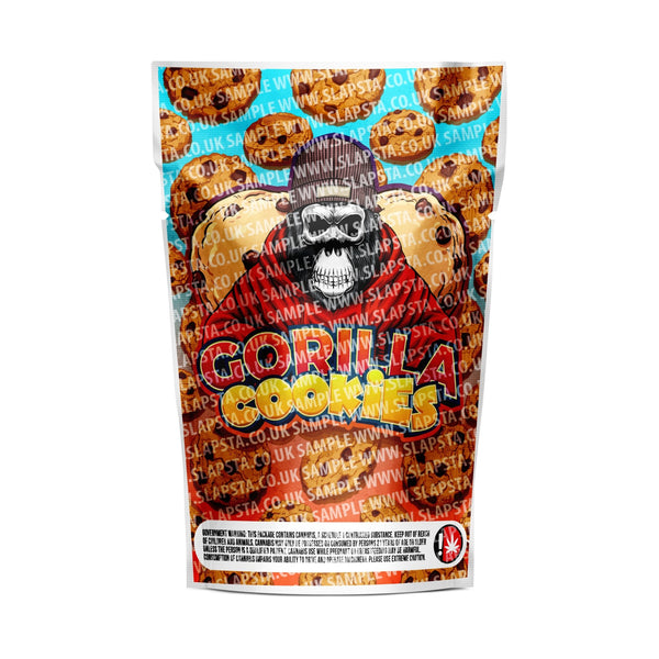 Gorilla Cookies Mylar Pouches Pre-Labeled - SLAPSTA