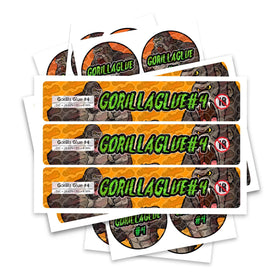 Gorilla Glue 4 Glass Jar / Tamper Pot Labels